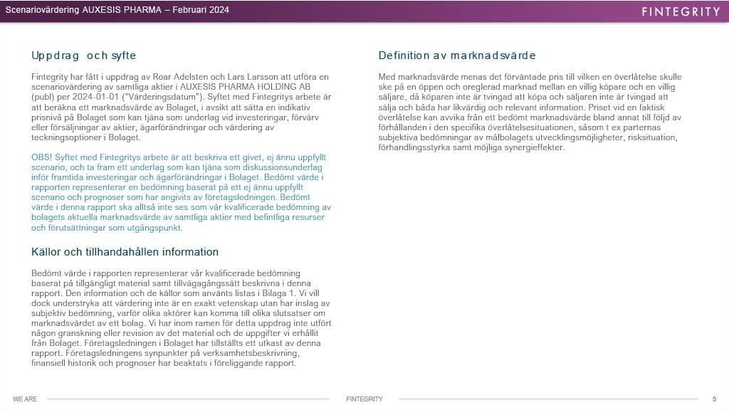 Bolagsvärdering – sida 5